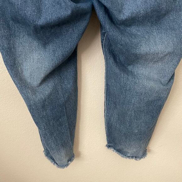 Torrid Jeans Womens 28 Plus Blue Straight High Rise Button Fly Distressed Cotton - Picture 9 of 13